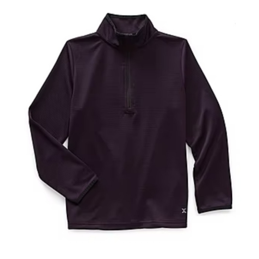 Xersion Big Boys Long Sleeve Quarter-Zip Pullover, Size L(14_16) Color Purple